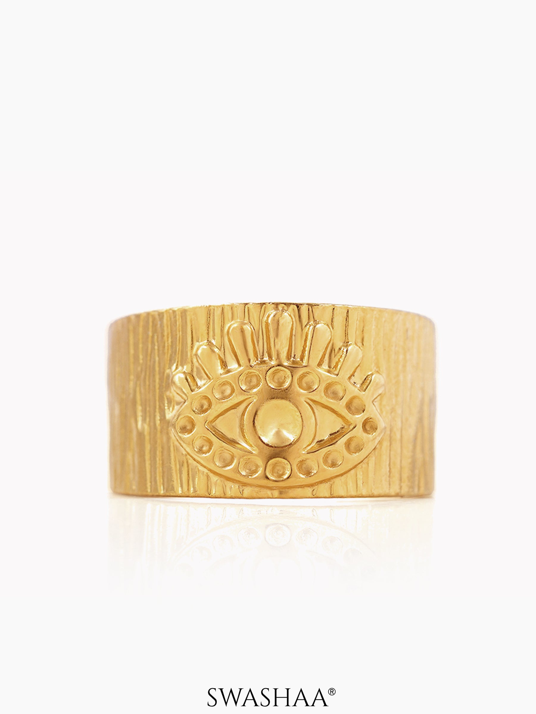 Frost Evil Eye 18K Gold Plated Ring
