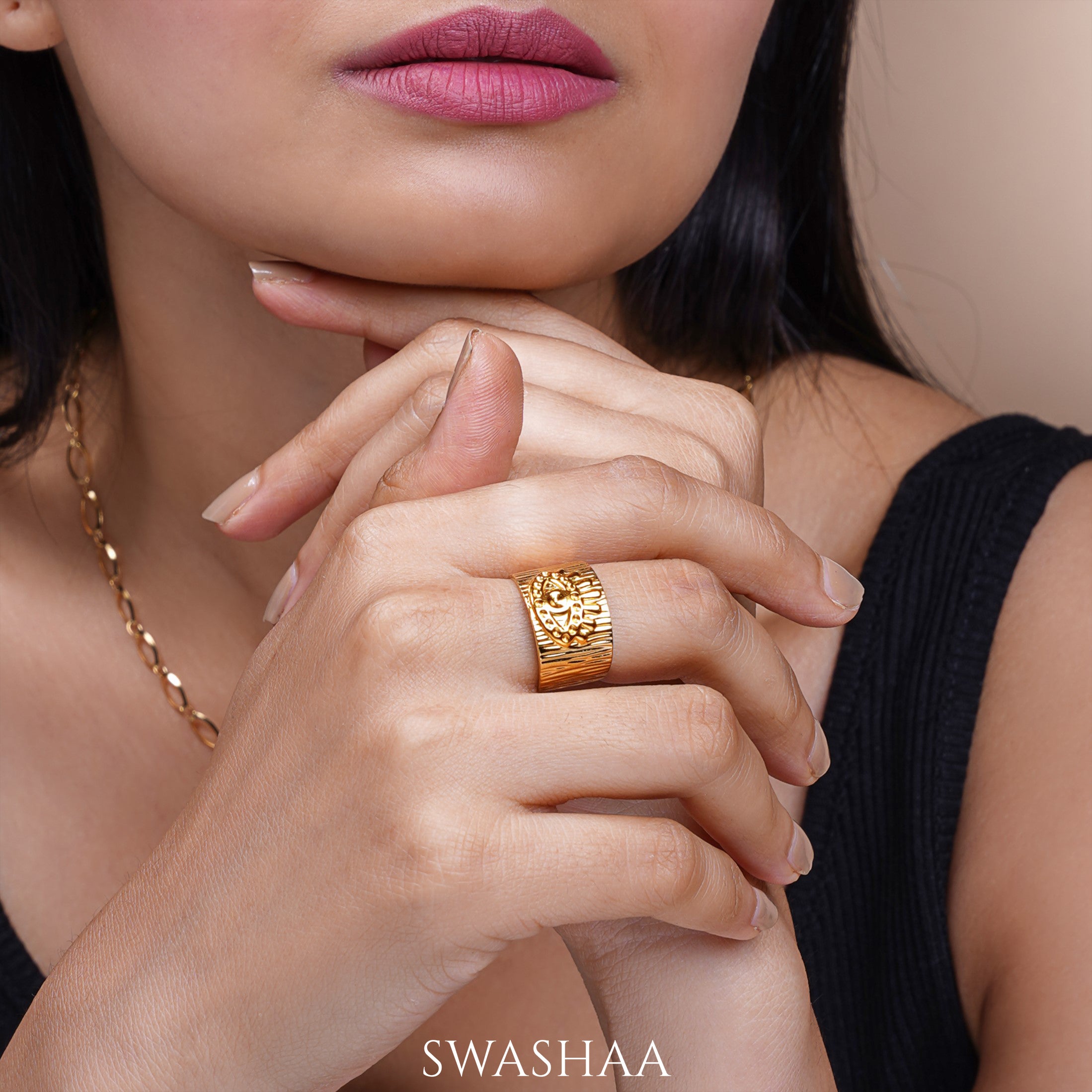 Buy KRYSTALZ Turkish Evil Eye Gold Plated Adjustable Ring for Women & Girl  Open Wrap Reiki Healing Cubic Zirconia Ring for Girlfriend/bestfriend  (Style - 5, Metal) at Amazon.in