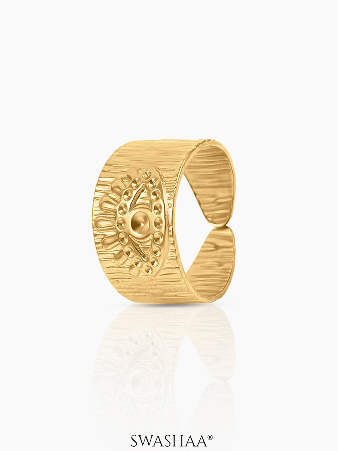 Frost Evil Eye 18K Gold Plated Ring