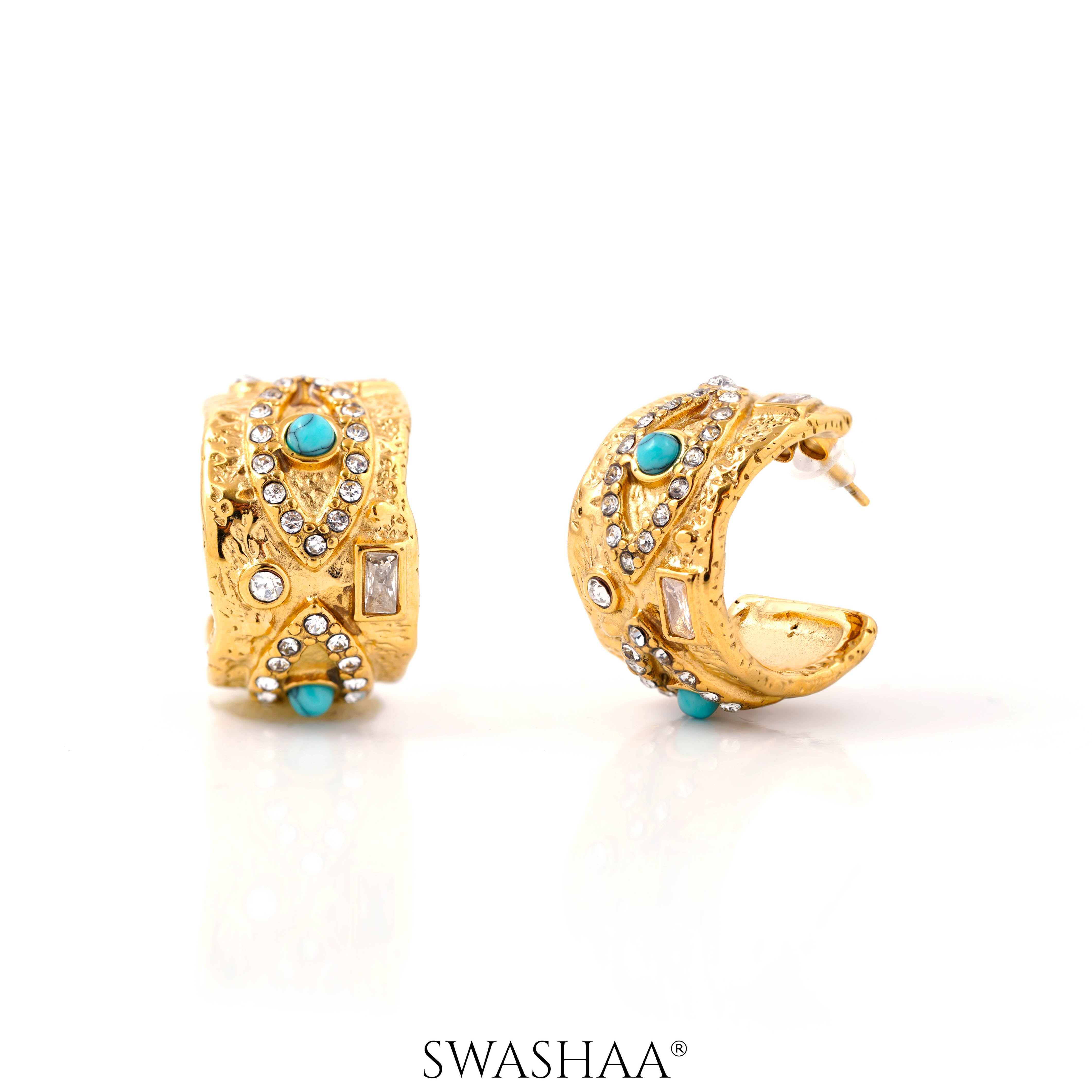 Fulvia Eye 18K Gold Plated Earrings