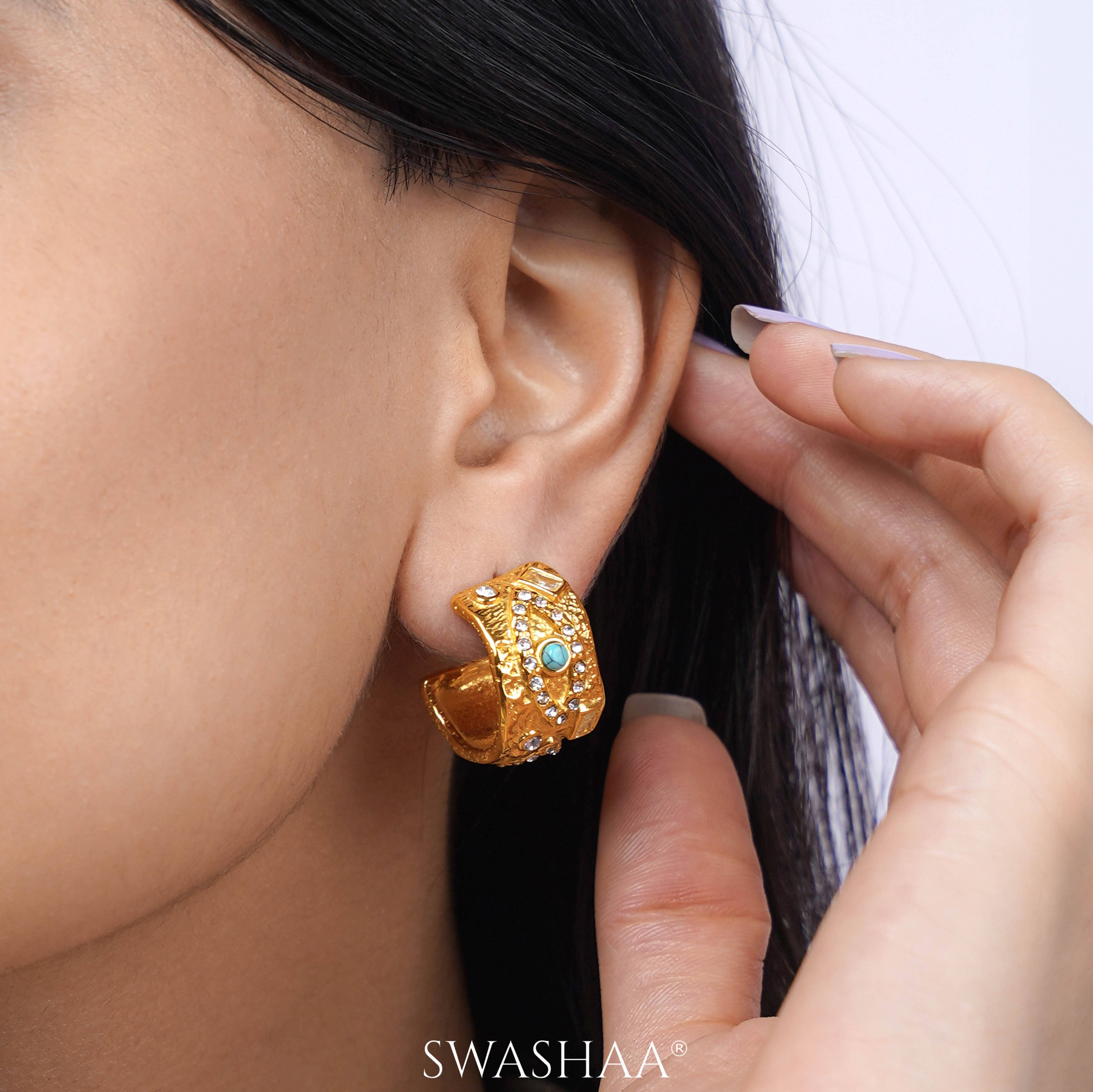 Fulvia Eye 18K Gold Plated Earrings