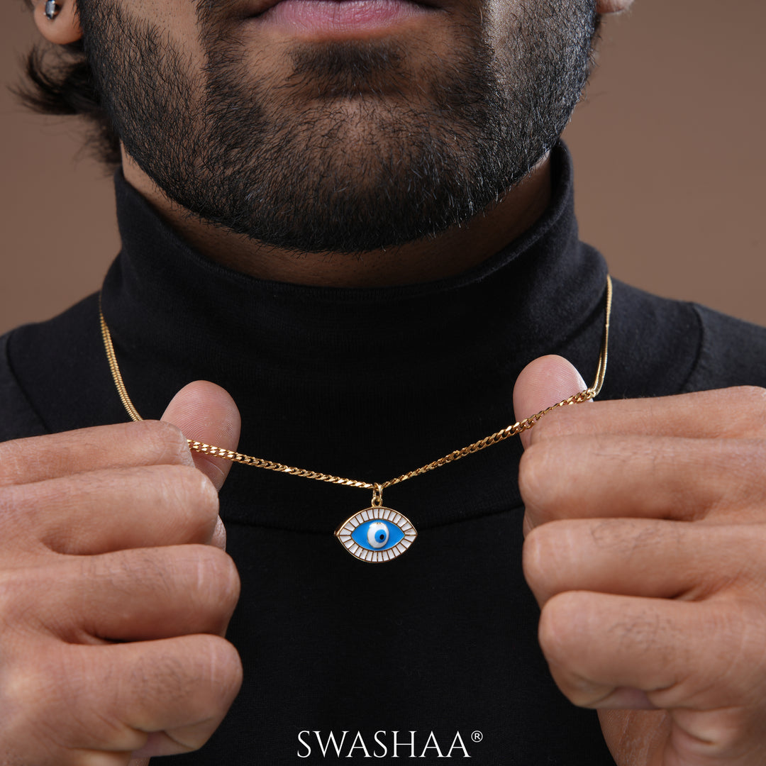 Greer Eye 18K Gold Plated Men's Chain Pendant - Swashaa