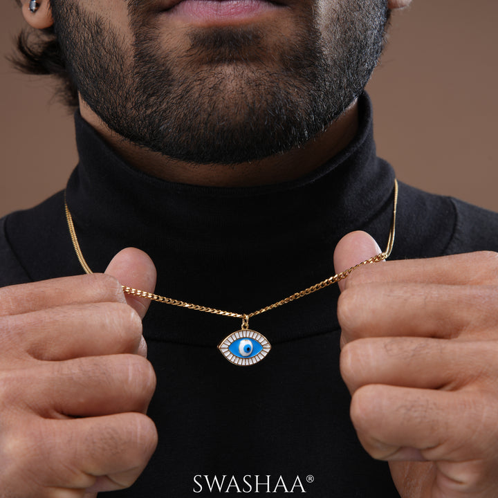 Greer Eye 18K Gold Plated Men's Chain Pendant - Swashaa