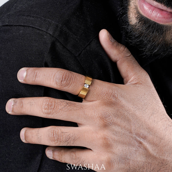 Gaios 18K Gold Plated Men's Ring