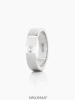 Gaios Crystal Silver Band Men's Ring