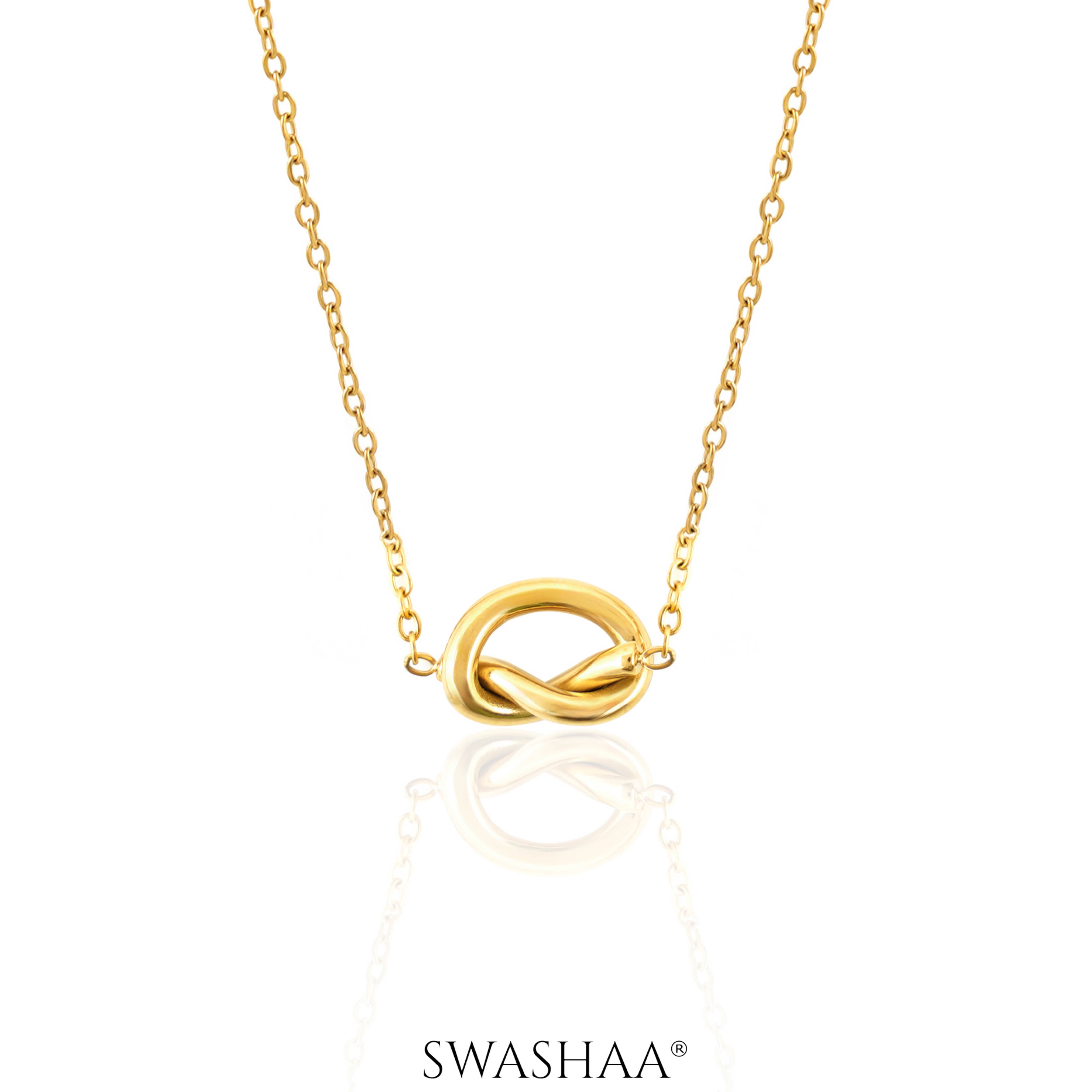 Gala Knot 18K Gold Plated Necklace