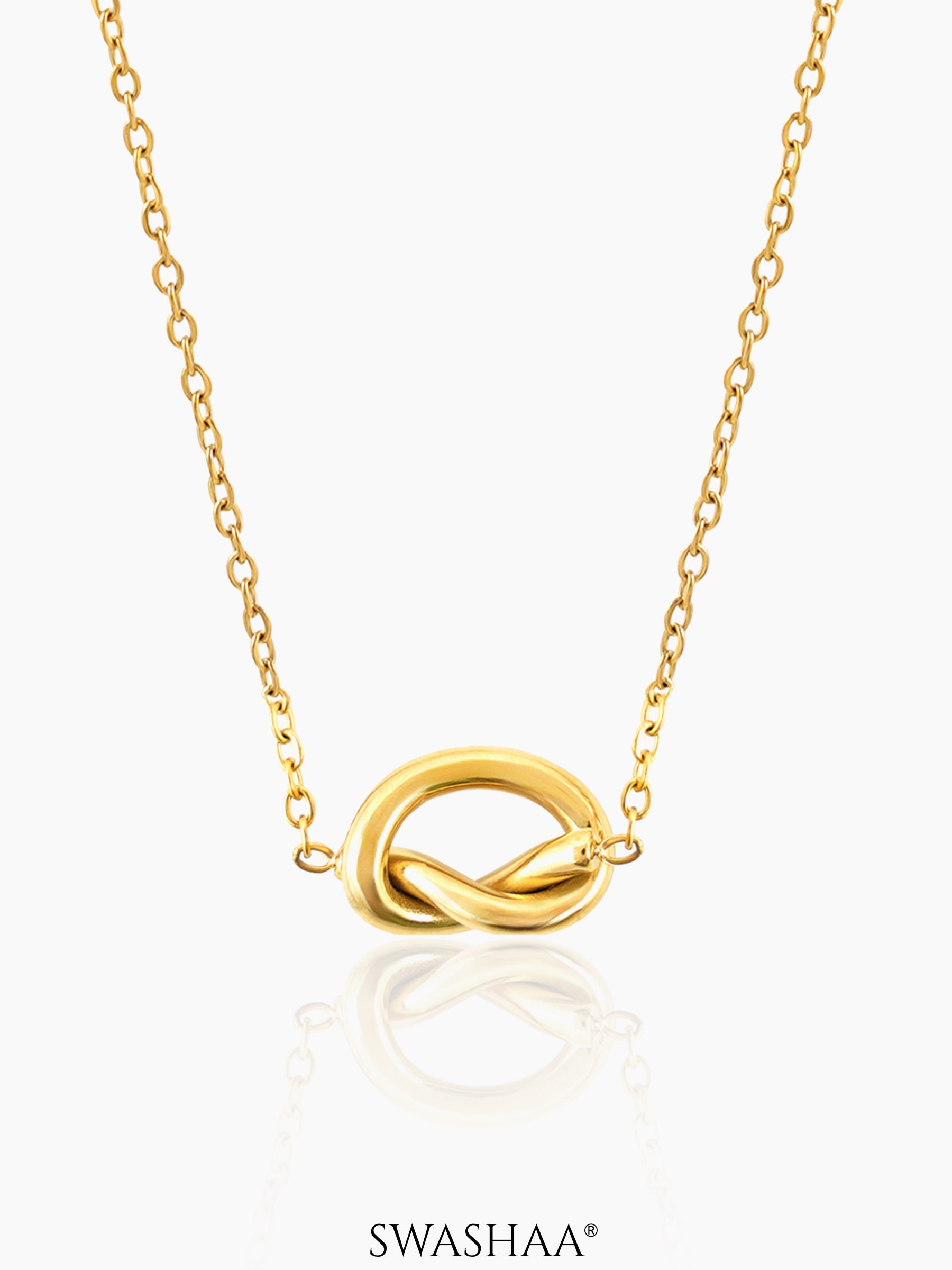 Gala Knot 18K Gold Plated Necklace