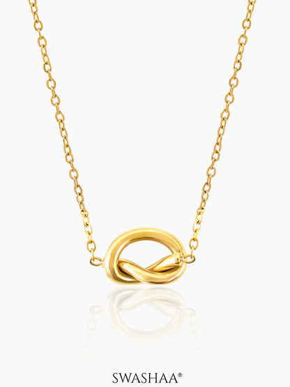 Gala Knot 18K Gold Plated Necklace