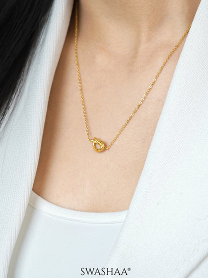 Gala Knot 18K Gold Plated Necklace