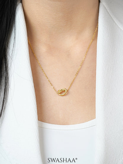 Gala Knot 18K Gold Plated Necklace