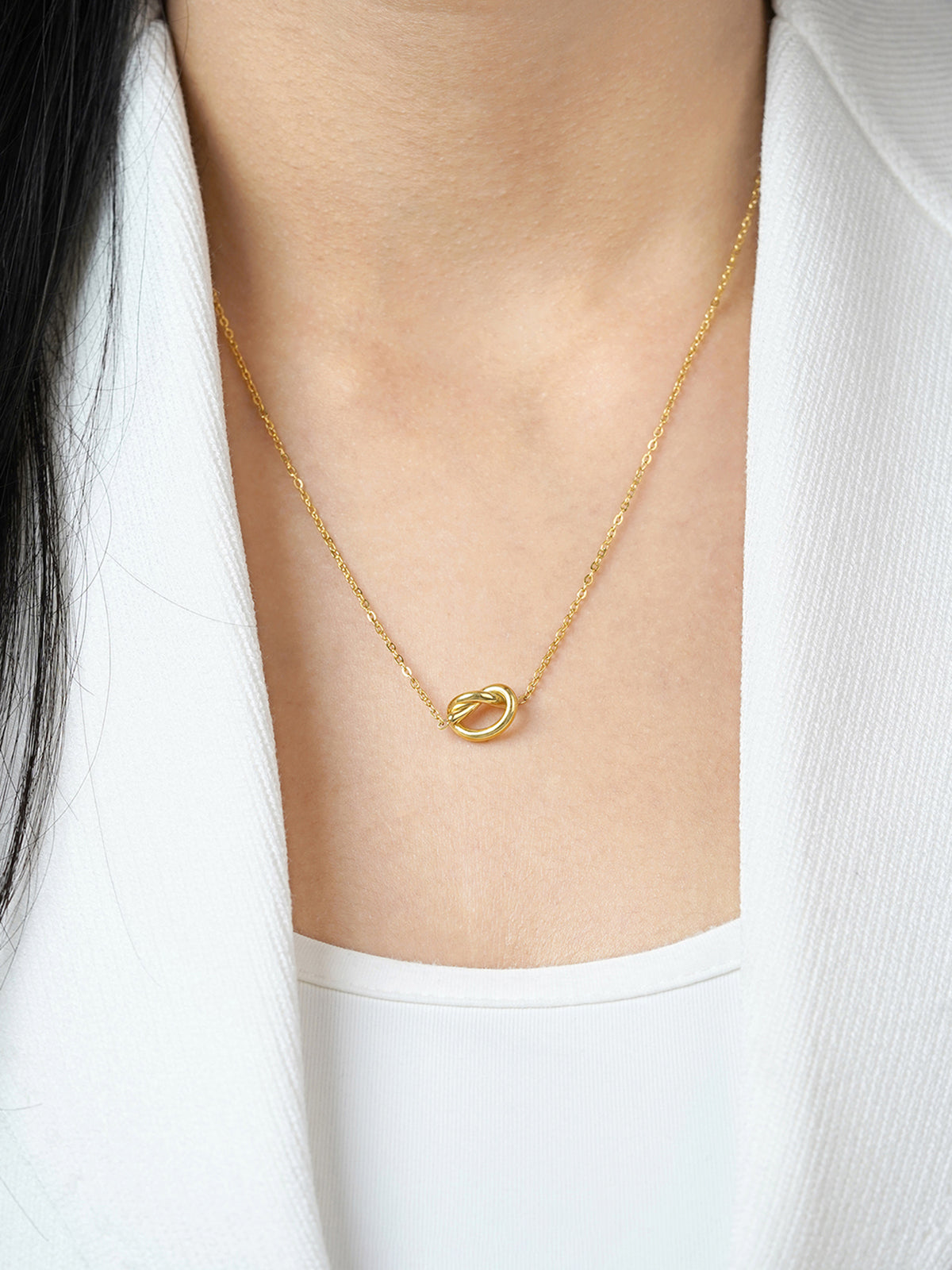 Gala Knot 18K Gold Plated Necklace