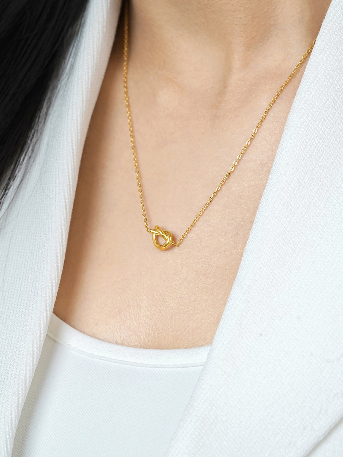 Gala Knot 18K Gold Plated Necklace