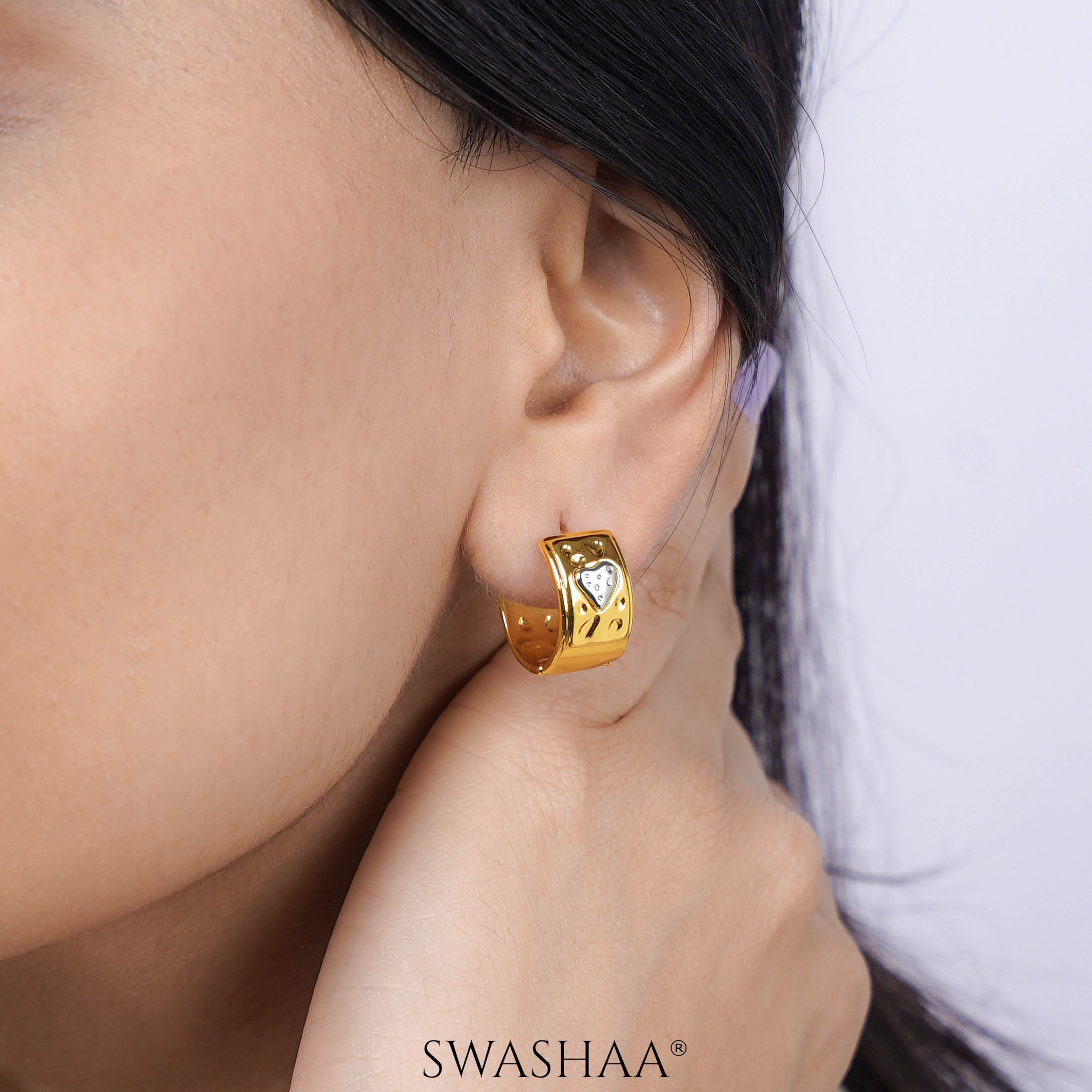Garnail 18K Gold Plated Hoop Earrings