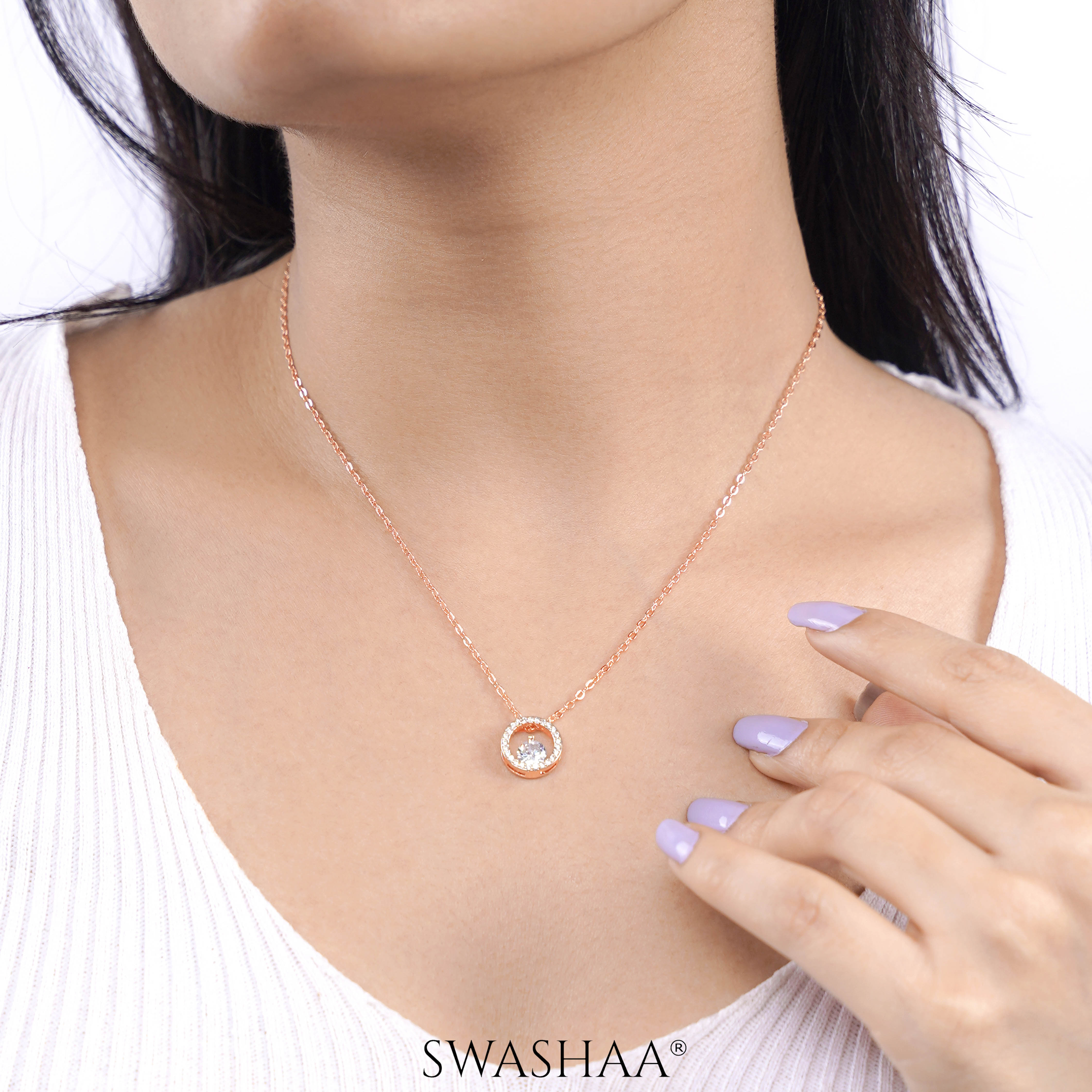 Gemma Rosegold Plated Necklace