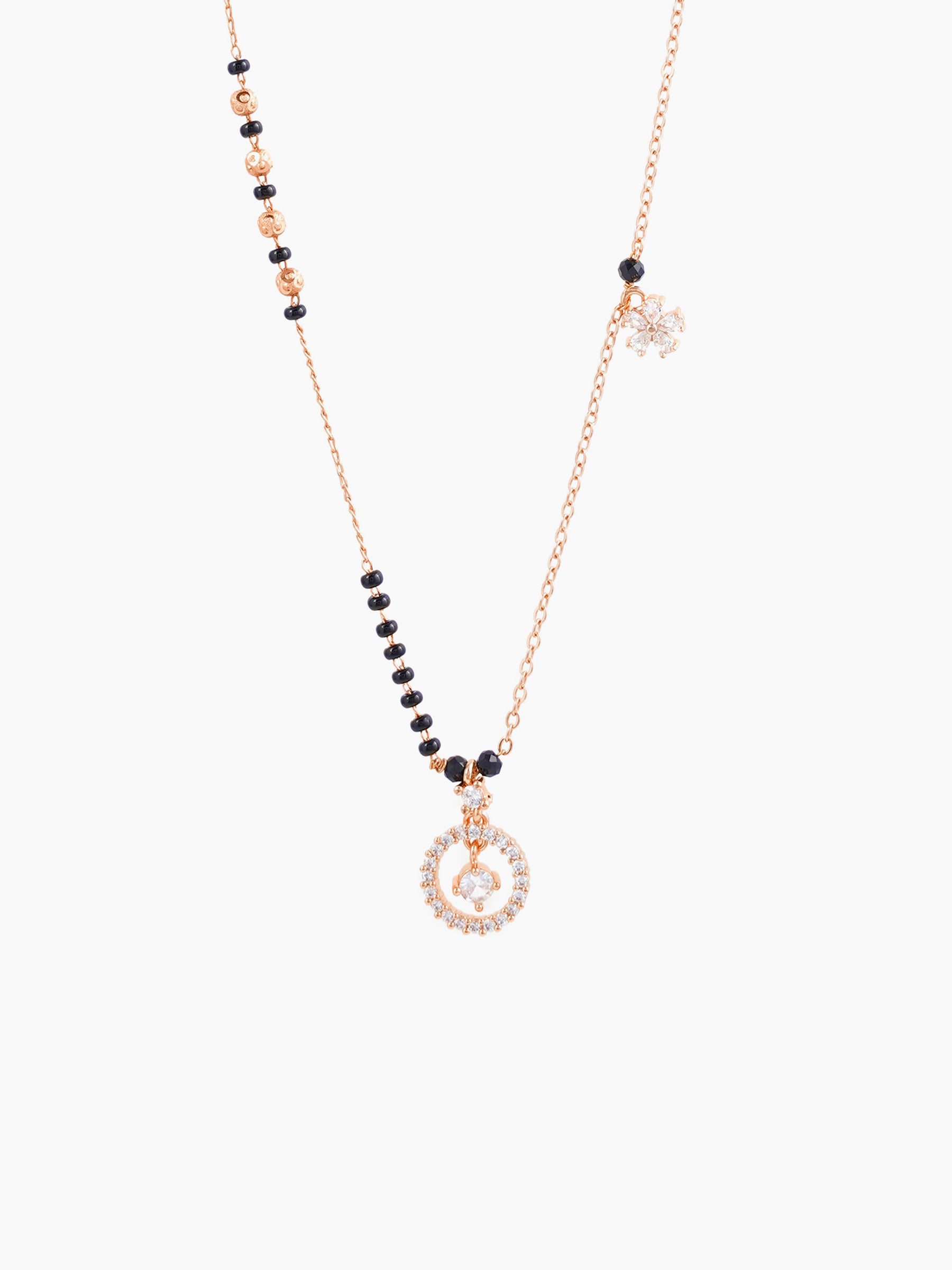 Geneva Rosegold Plated Mangalsutra - Swashaa