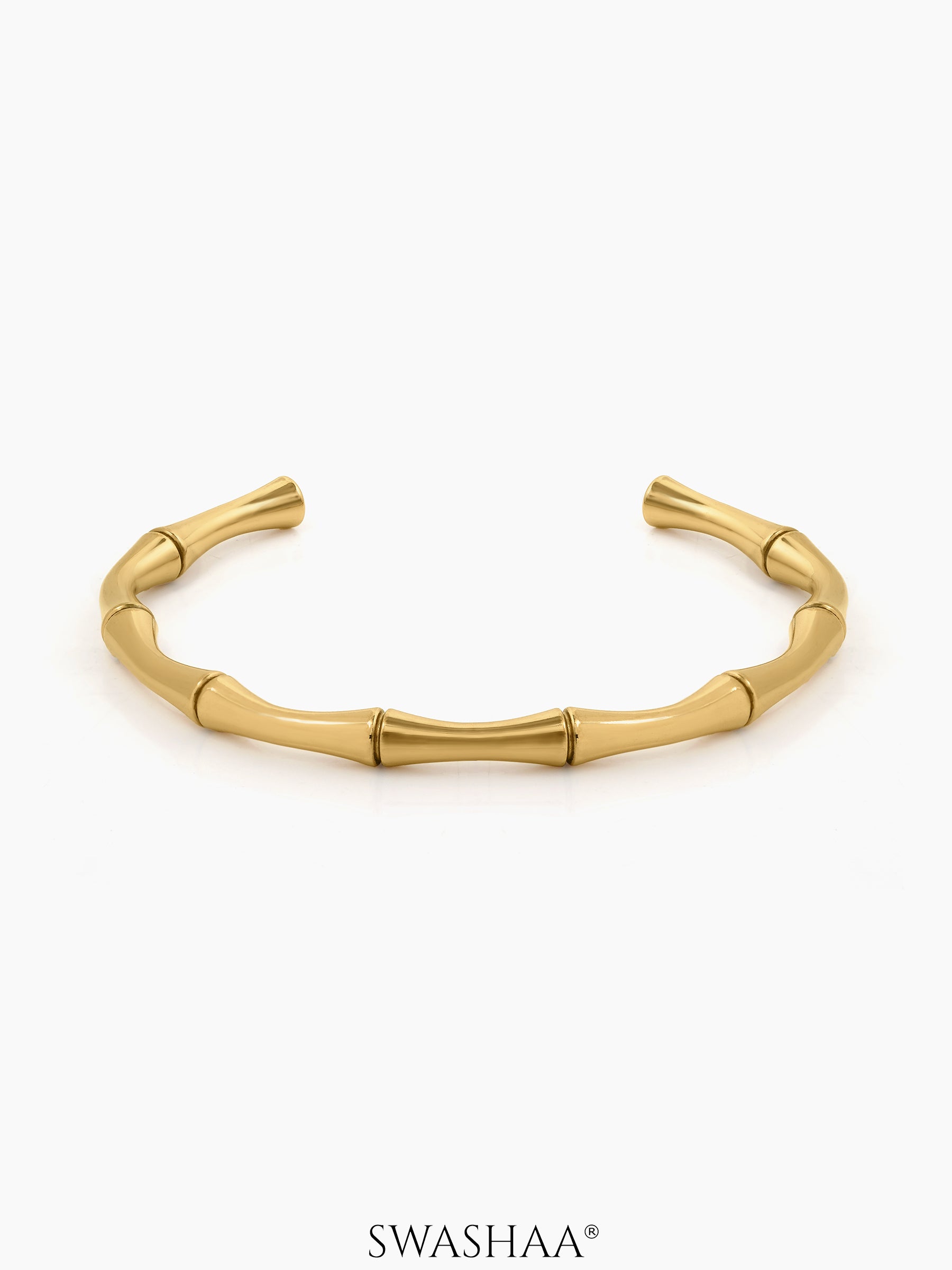 Gianella Bamboo Link 18K Gold Plated Cuff Bracelet