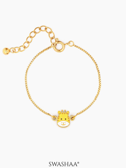 Gigi Giraffe Charms 18K Gold Plated Kid's Loose Bracelet