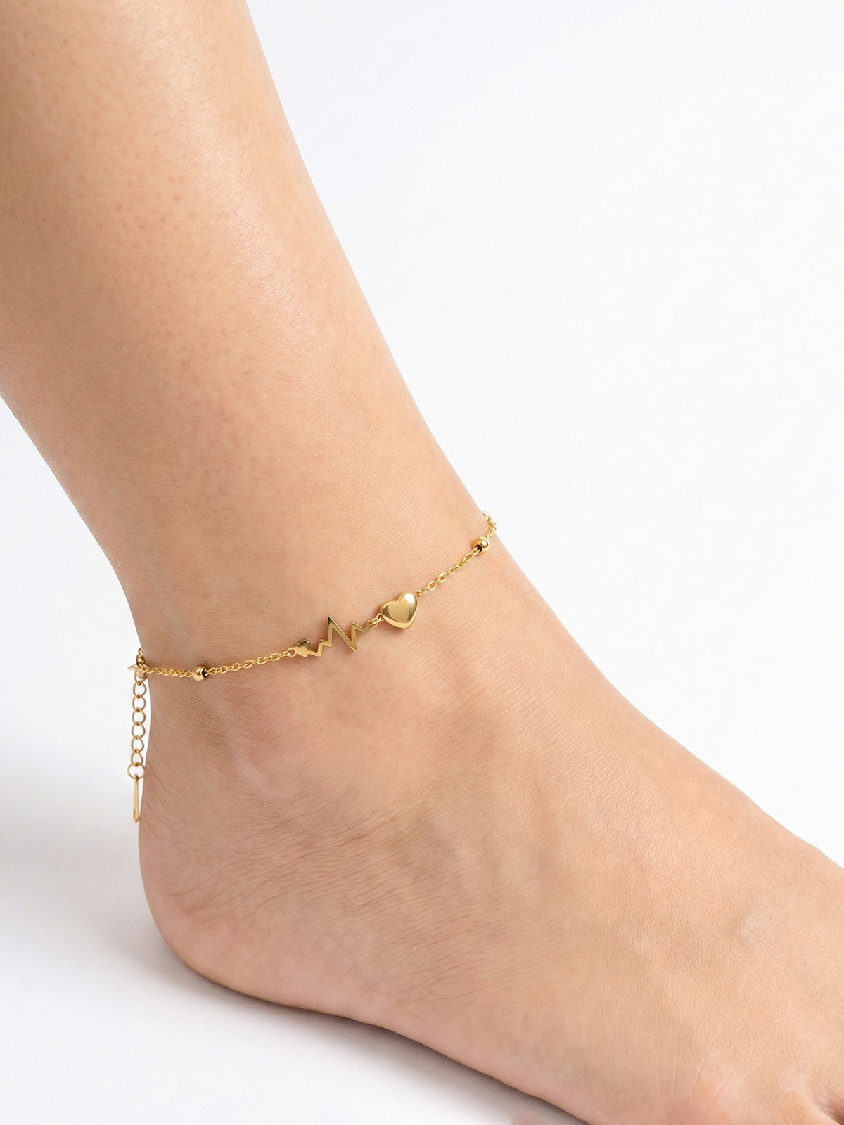 Gilmore Heartsbeats Charms 18K Gold Plated Women's Anklet