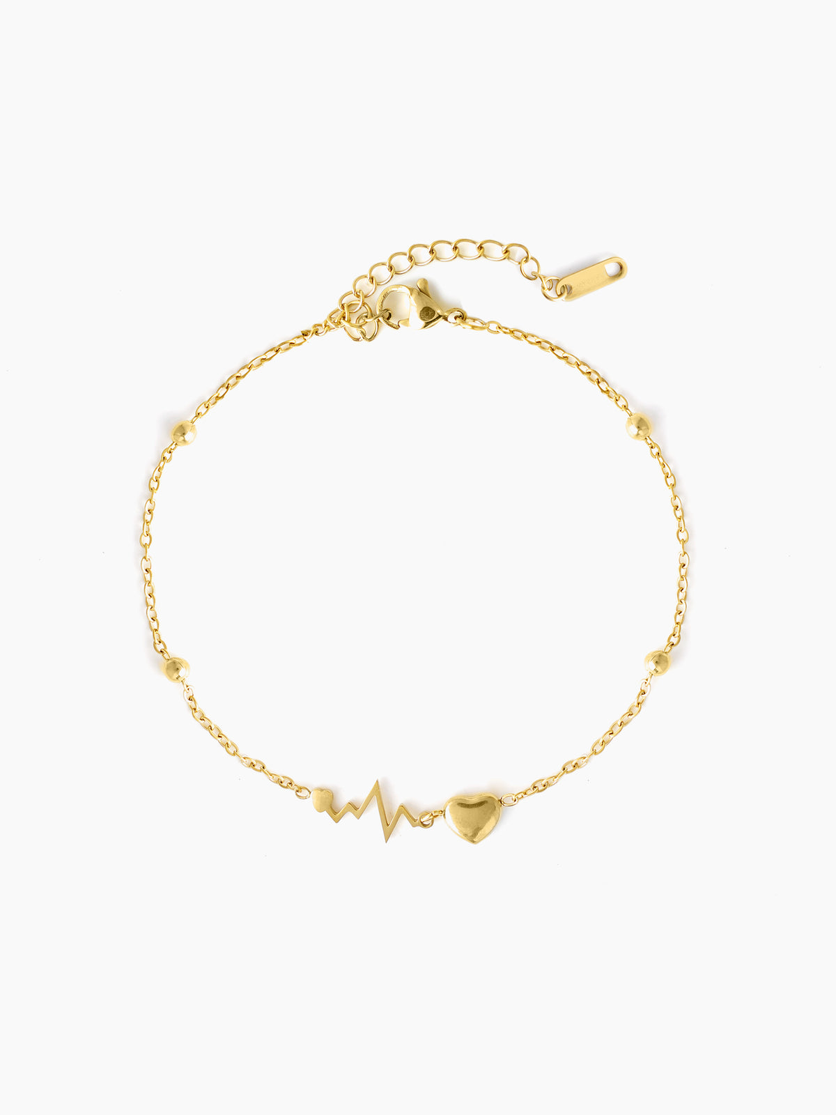 Gilmore Heartsbeats Charms 18K Gold Plated Women's Anklet