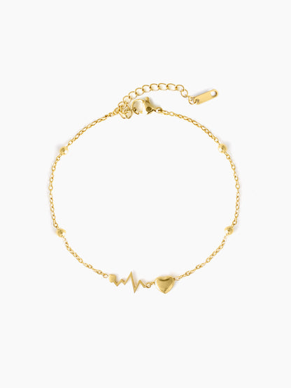 Gilmore Heartsbeats Charms 18K Gold Plated Women's Anklet