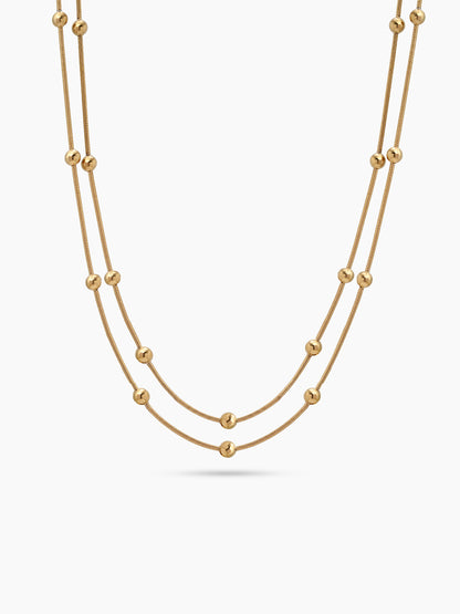 Gloria Layered 18K Gold Plated Women's Chain
