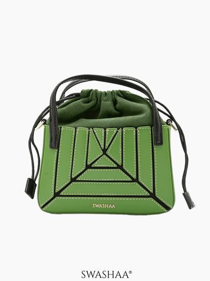 Grace Olive Green Women's Leather Sling Bag