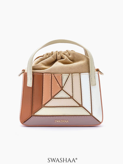 Grace Beige Women's Leather Sling Bag