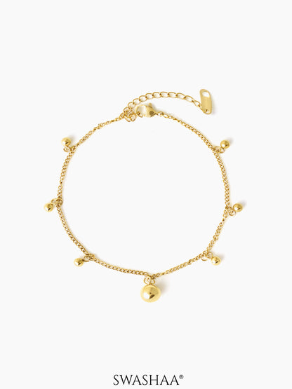 Hail Beads Charms 18K Gold Plated Women's Anklet