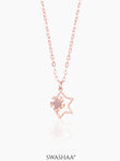 Halley Frozen Star Rosegold Plated Necklace