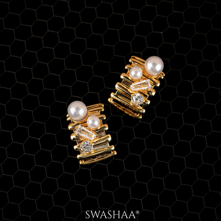 Hanoi Pearl 18K Gold Plated Earrings