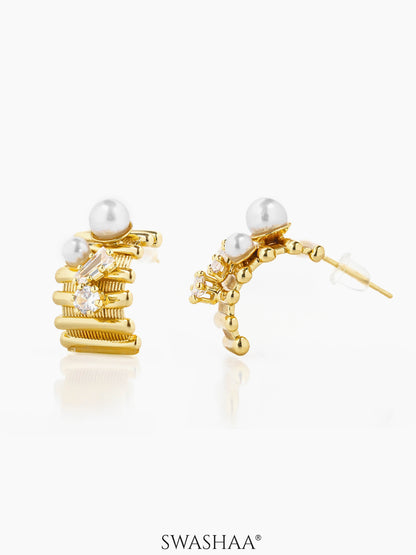 Hanoi Pearl 18K Gold Plated Earrings