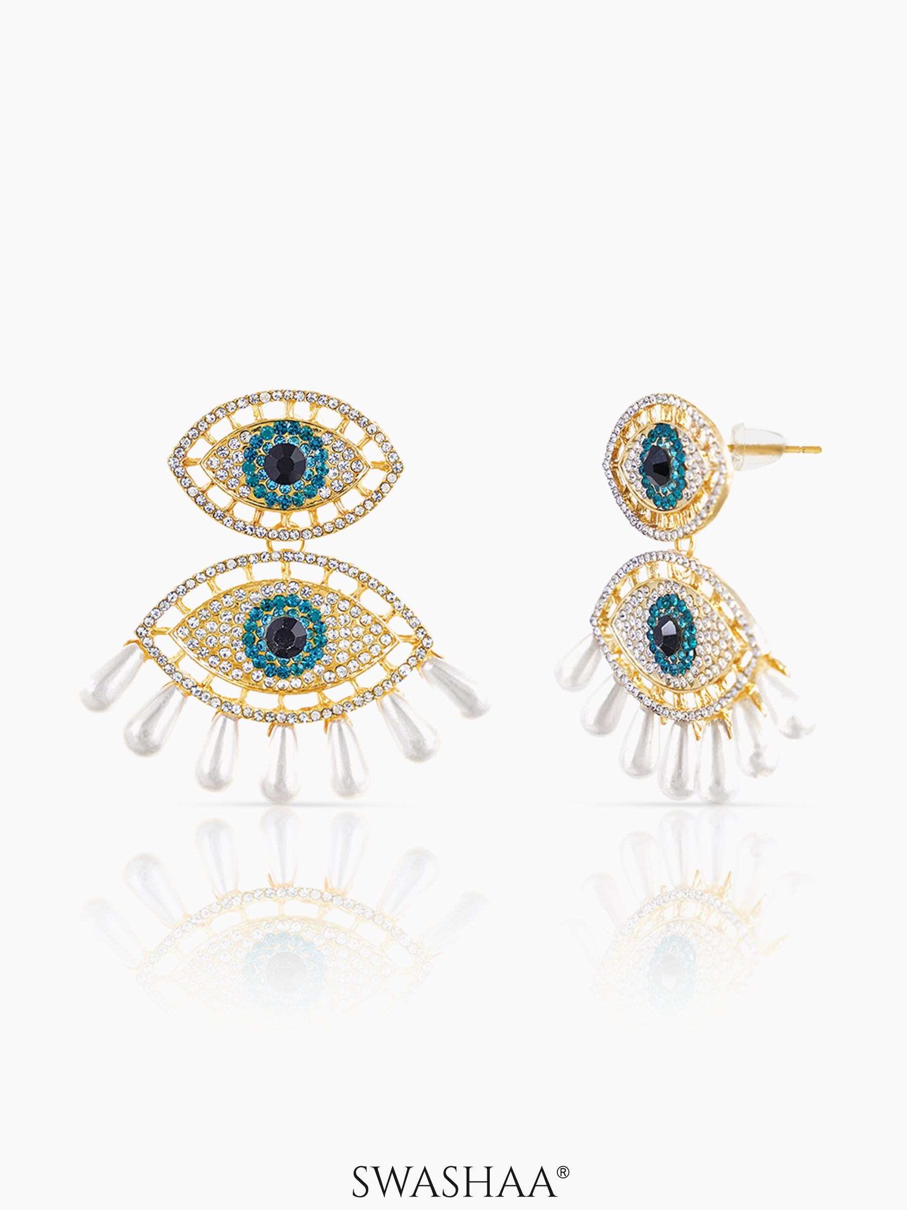 Havana Eye 18K Gold Plated Earrings