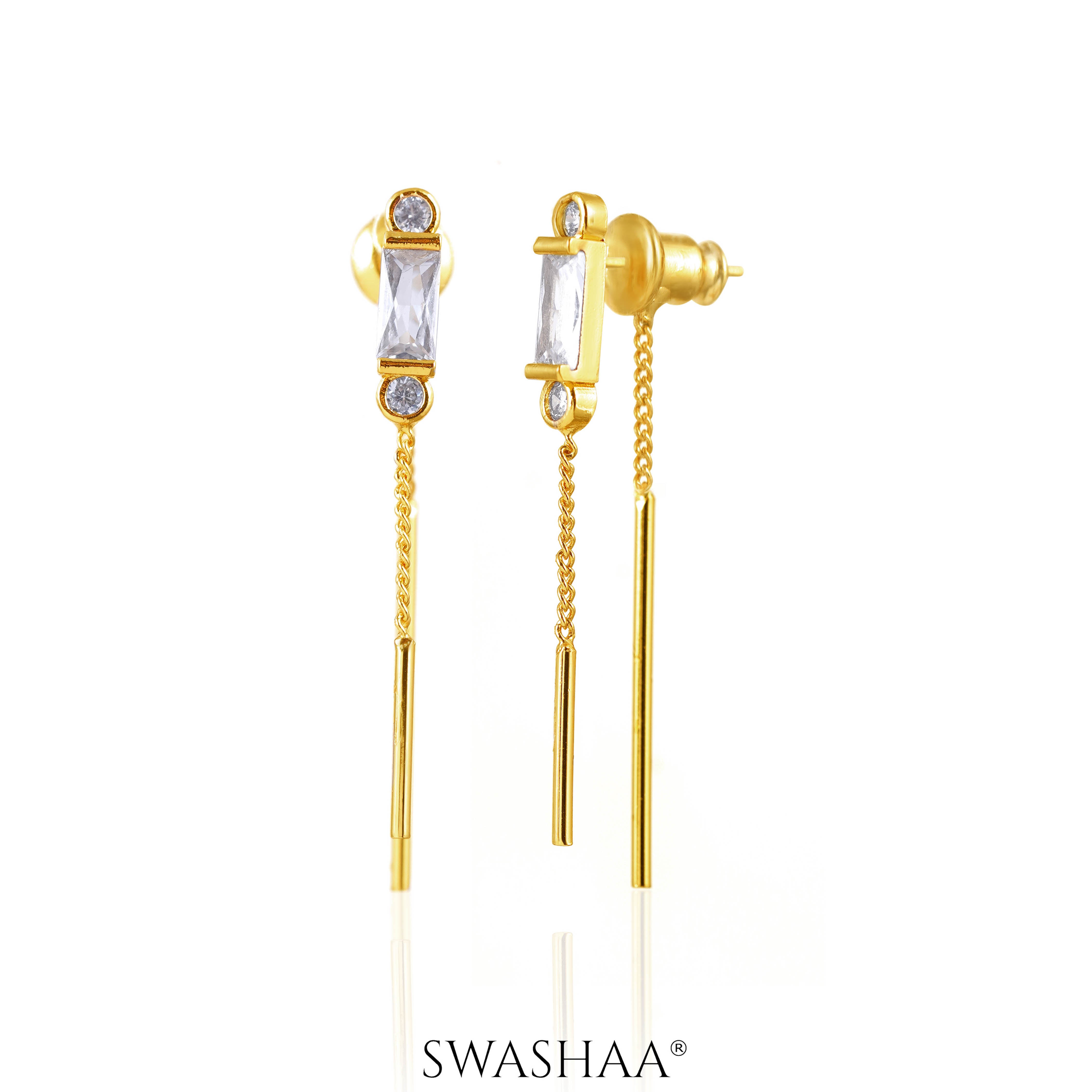 Hayfa Perfectly Average Needle 18K Gold Plated Earrings