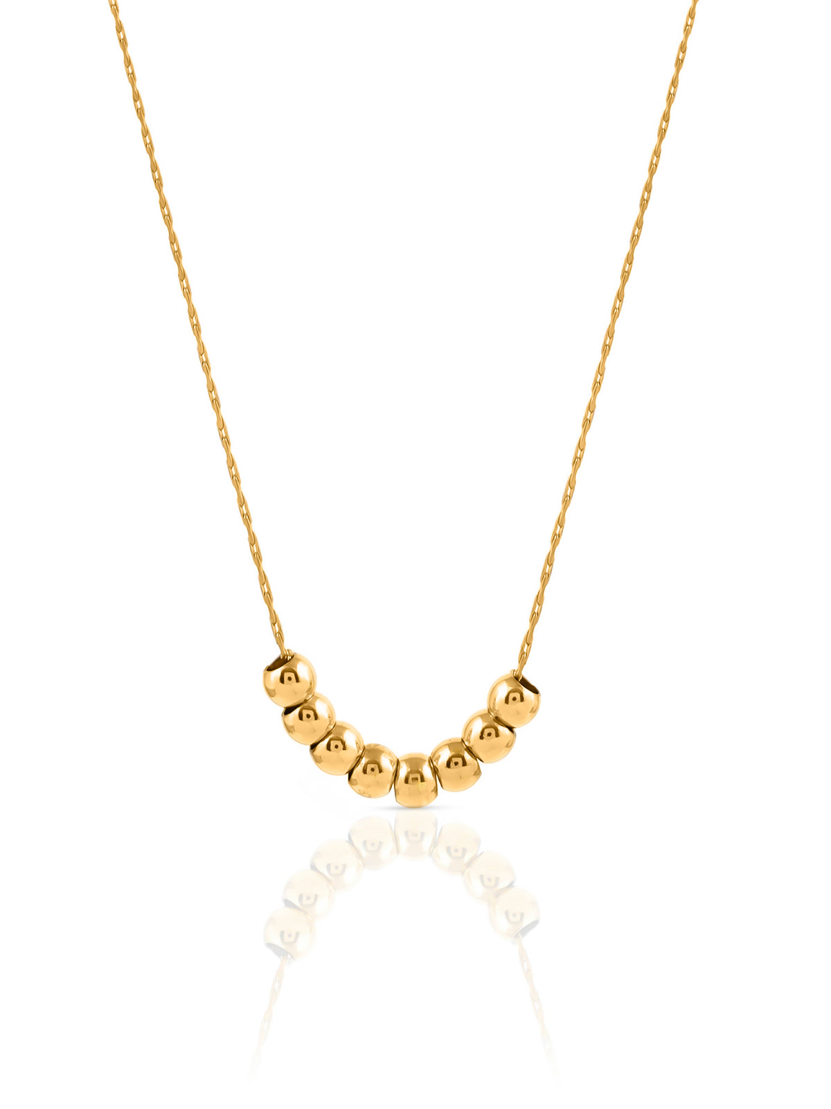 Henaa Gold Beads 18K Gold Plated Necklace