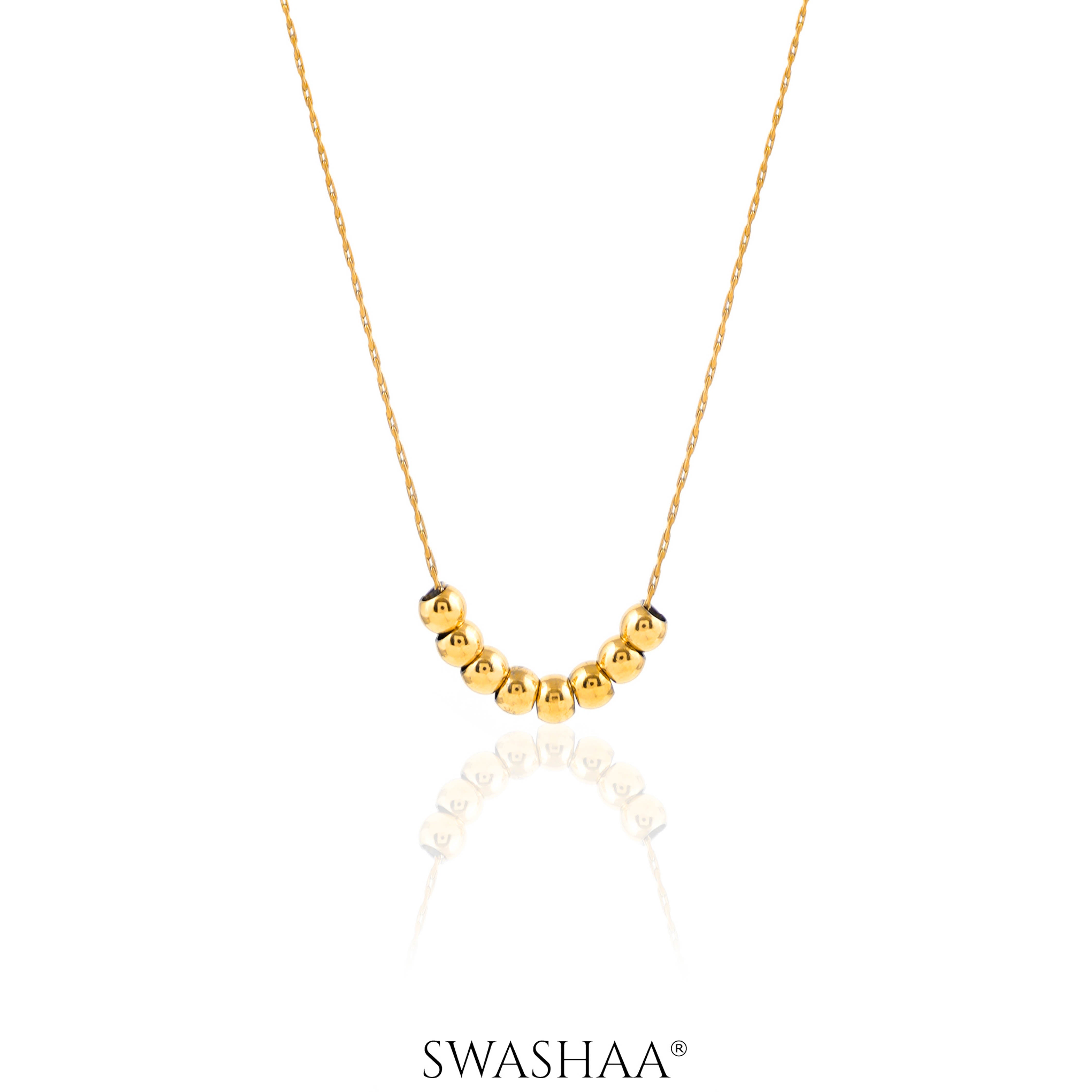 Henaa Beads 18K Gold Plated Necklace
