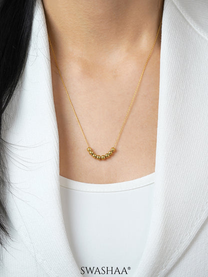 Henaa Gold Beads 18K Gold Plated Necklace
