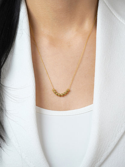 Henaa Gold Beads 18K Gold Plated Necklace