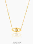 Hollow Eye 18K Gold Plated Necklace