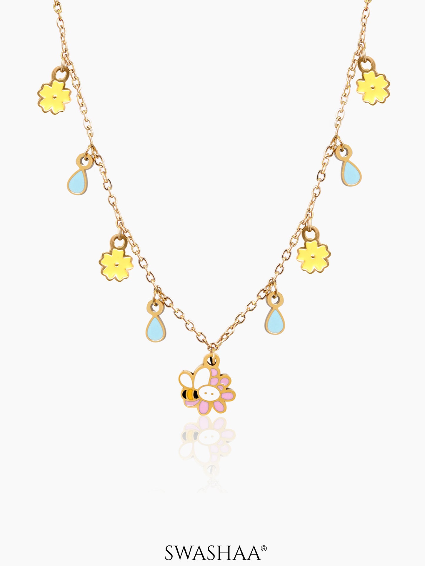 Honey Bee Bloom Kid's Jewelry Set Of 3 – Necklace, Earrings & Bracelet