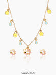 Honey Bee Bloom Kid's Jewelry Set Of 2 – Necklace & Earrings