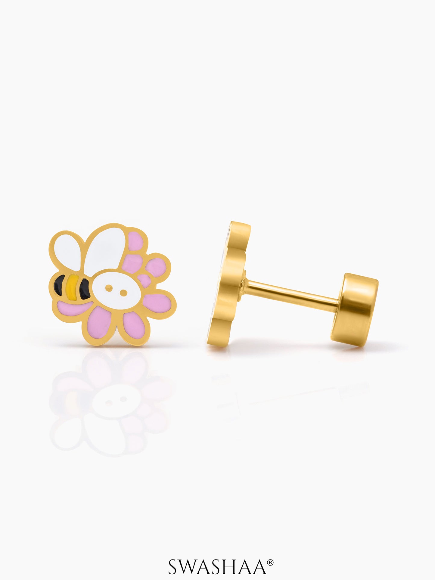 Honey Bee Bloom Kid's Jewelry Set Of 2 – Necklace & Earrings