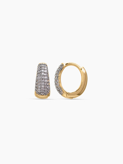 Honoria Diamond 18K Gold Plated Men's Hoop Earrings