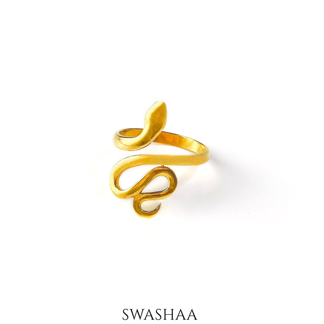 Oni Snake 18K Gold Plated Ring