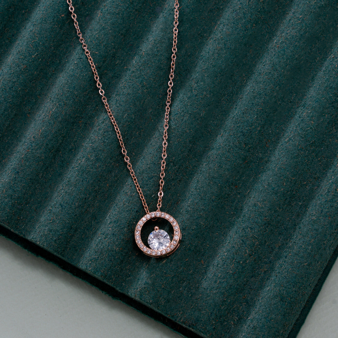 Gemma Rosegold Plated Necklace