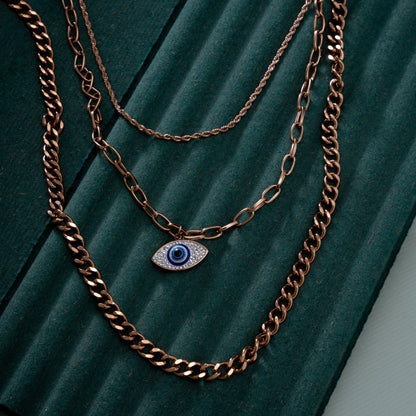 Sydney Rosegold Plated Necklace - Swashaa