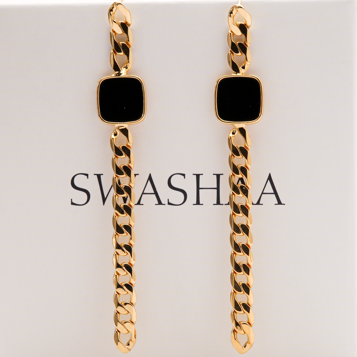 Nichole Chain Earrings - Swashaa
