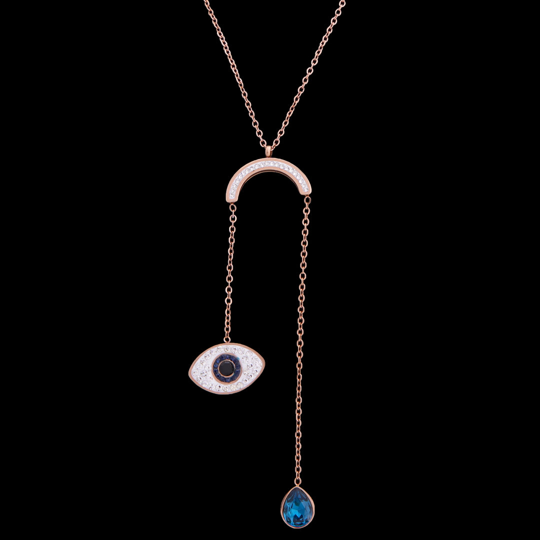 Dangling Evil Eye Necklace - Swashaa