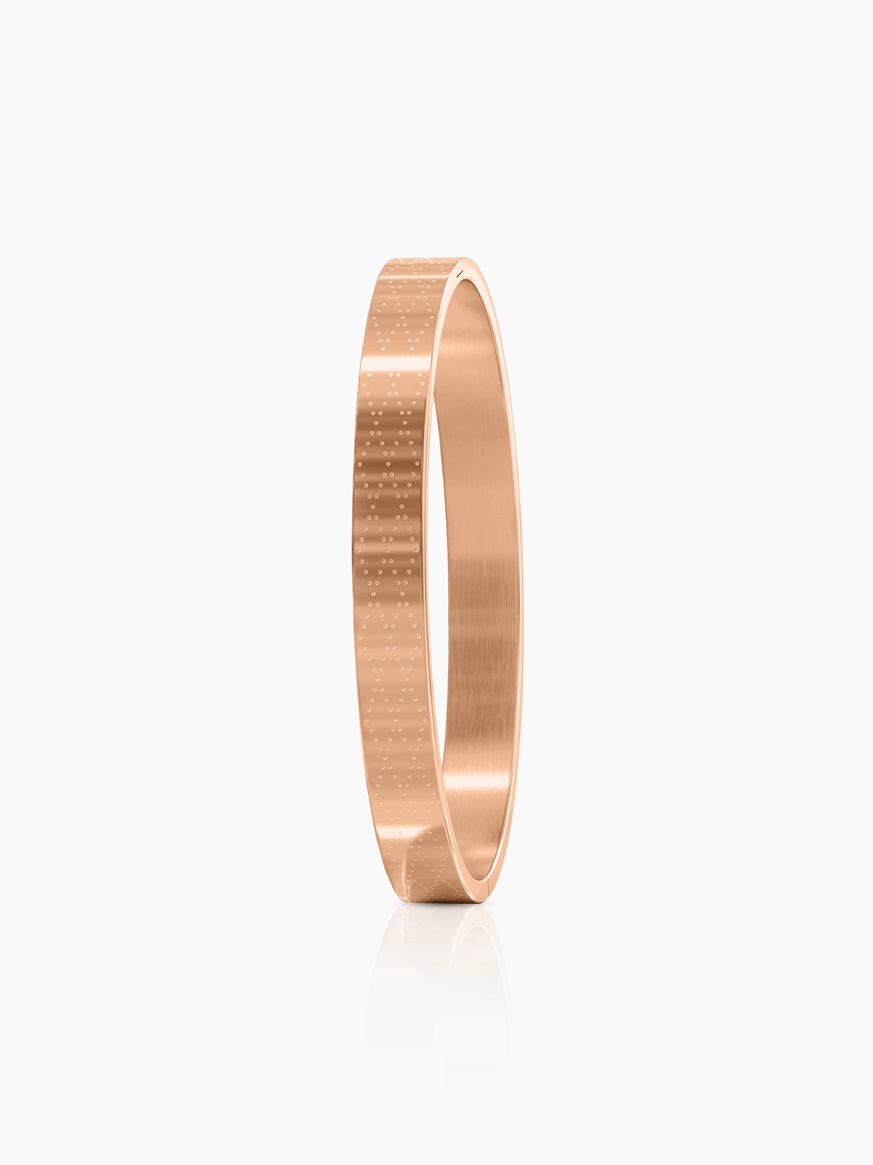 Ian Geomatric Pattern Rosegold Plated Men's Kada
