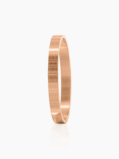 Ian Geomatric Pattern Rosegold Plated Men's Kada