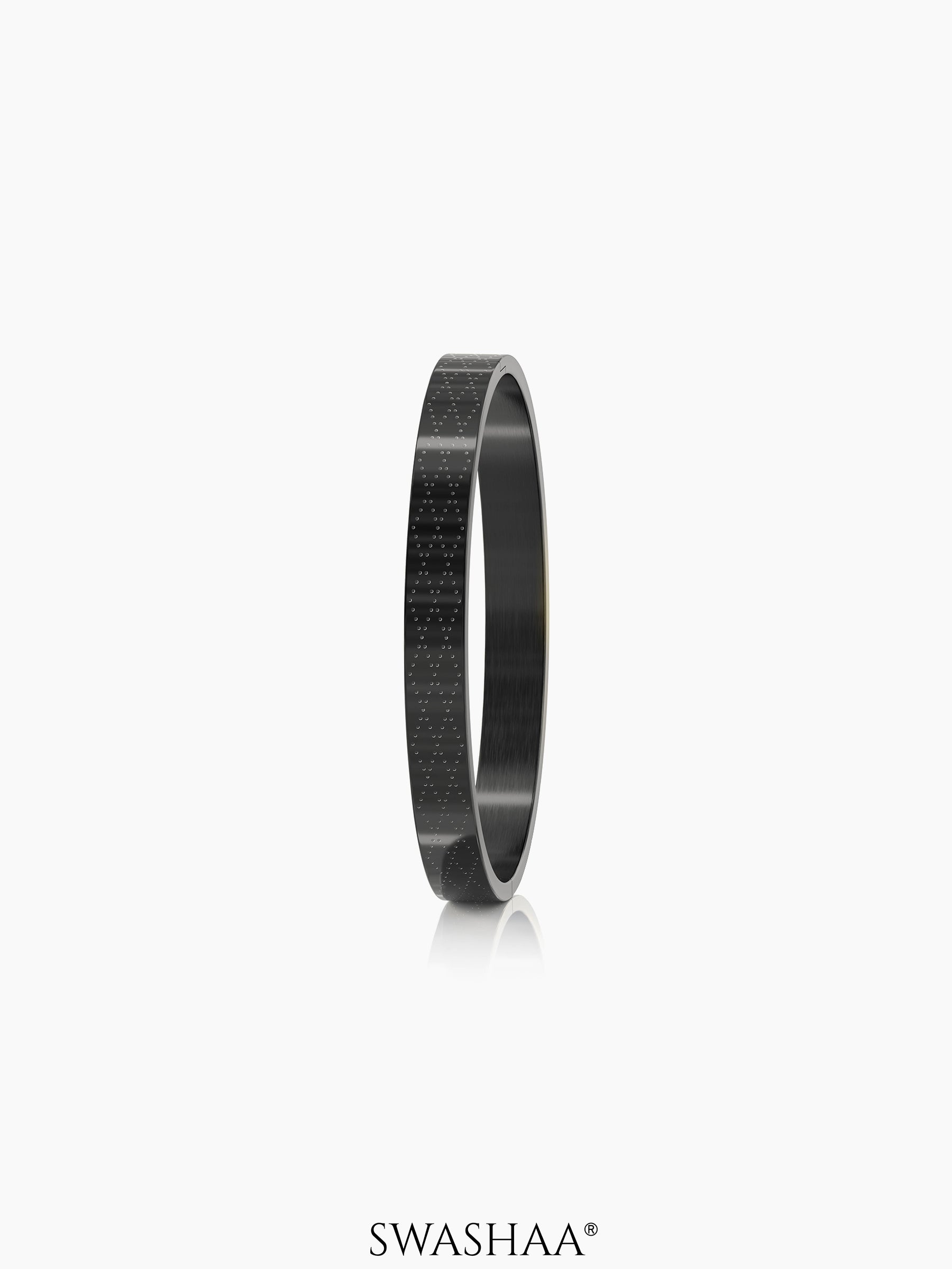Ian Geomatric Pattern Black Men's Kada